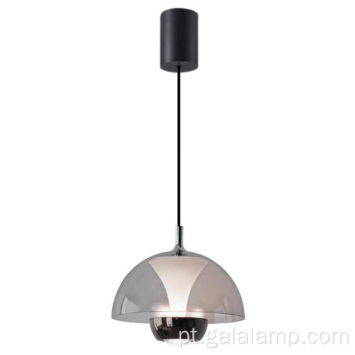 Luz pendente de vidro onda nórdica